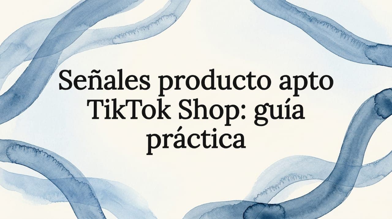 Señales producto apto TikTok Shop: guía práctica