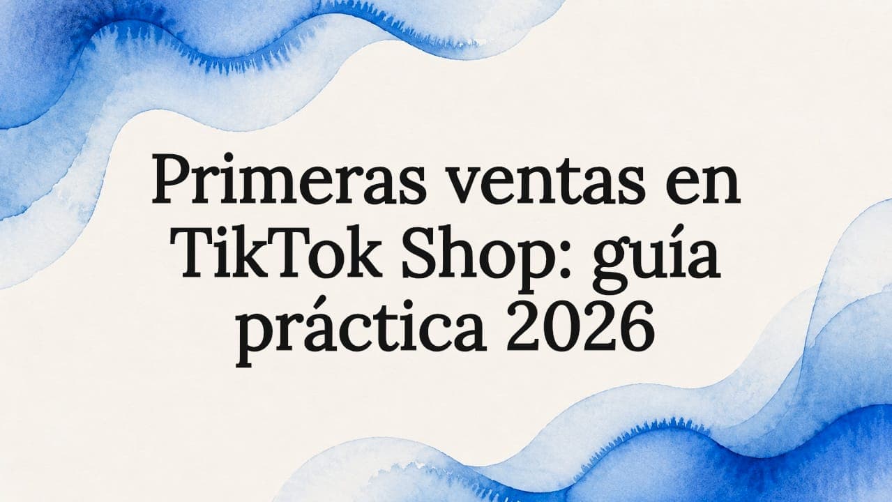 Primeras ventas en TikTok Shop: guía práctica 2026