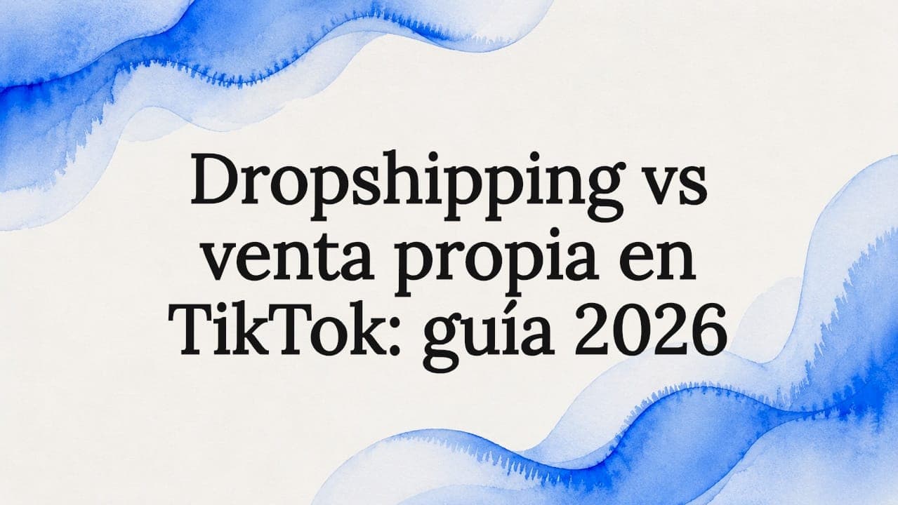 Dropshipping vs venta propia en TikTok: guía 2026