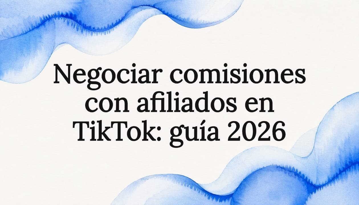 Negociar comisiones con afiliados en TikTok: guía 2026
