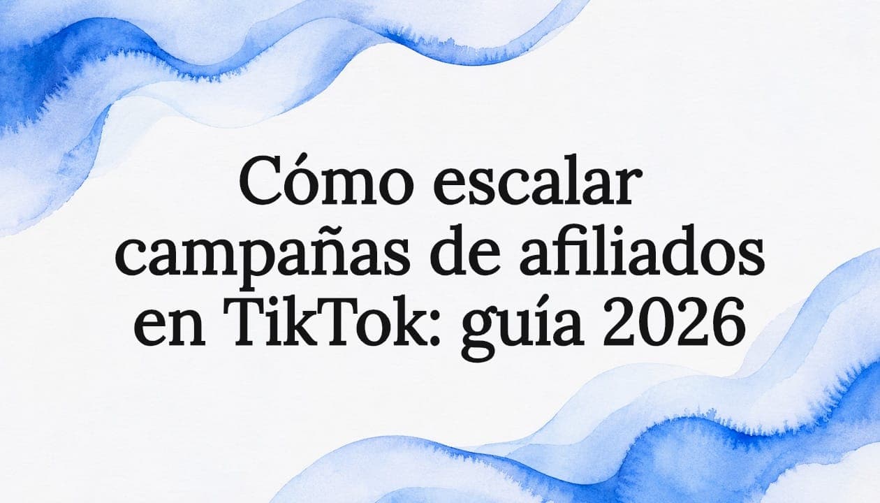 Cómo escalar campañas de afiliados en TikTok: guía 2026