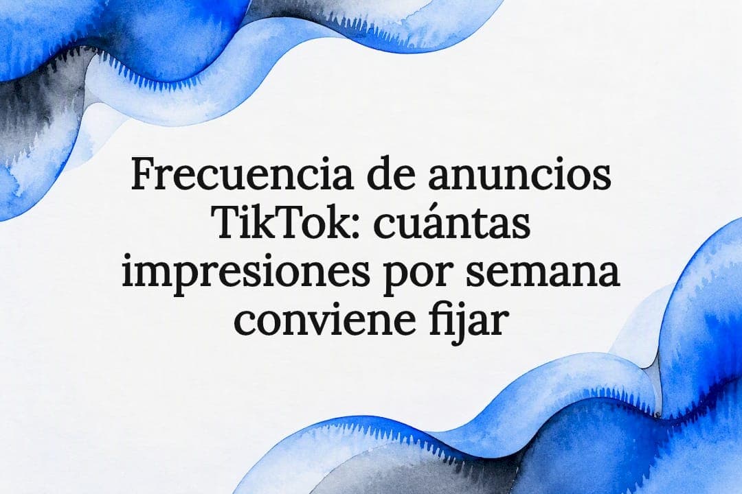 Frecuencia de anuncios TikTok: cuántas impresiones por semana conviene fijar