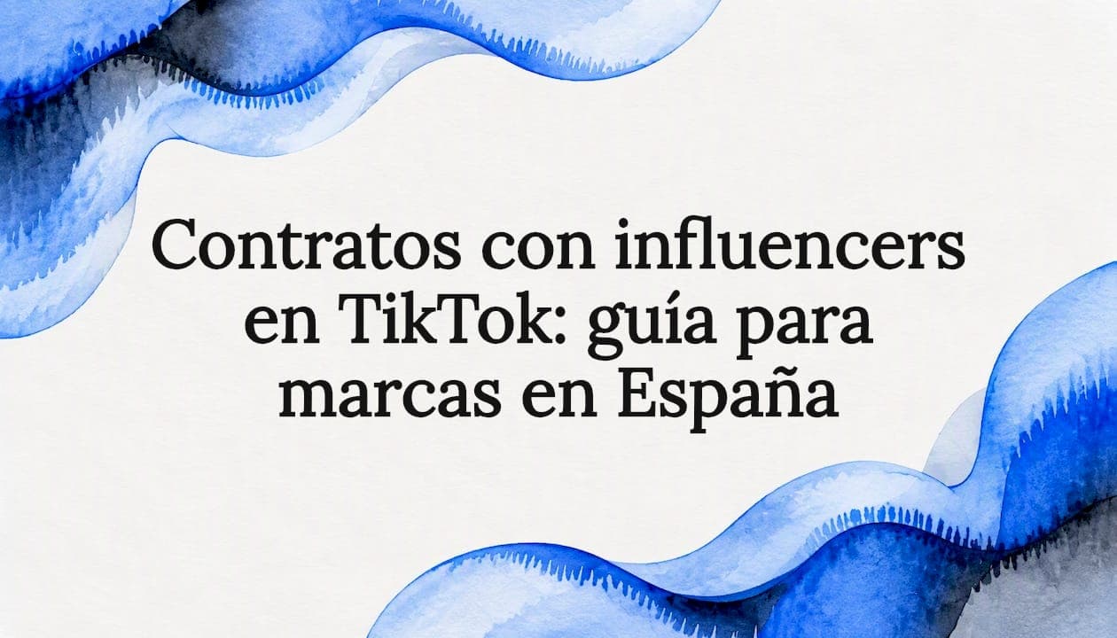 Contratos con influencers en TikTok: guía para marcas en España